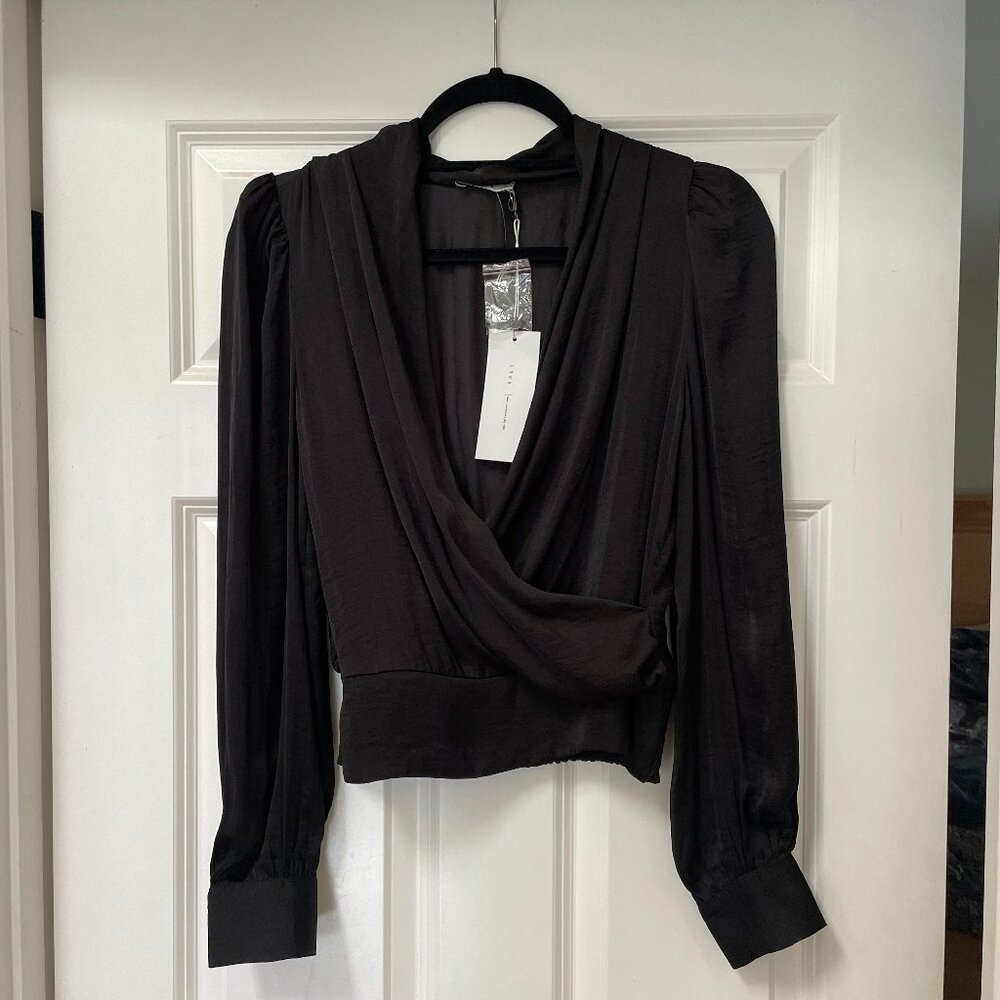 Lush Cross-Wrap Blouse